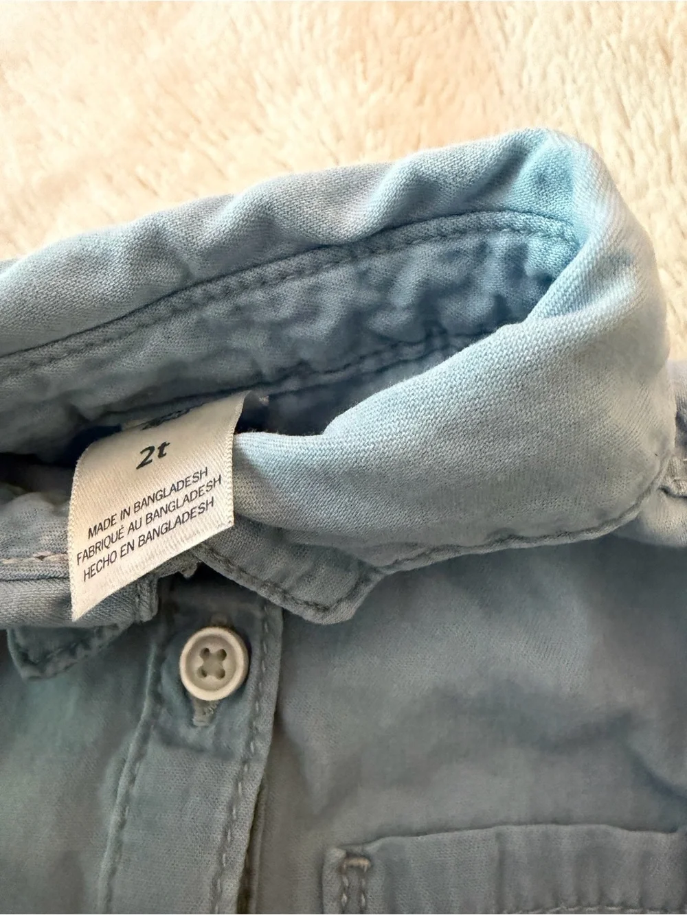 OshKosh B'gosh Light Blue Denim-Style Top with Pink Tulle Skirt